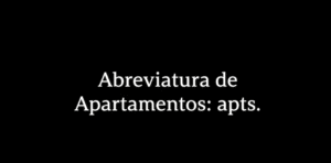 Abreviatura de Apartamentos