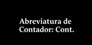 cual es la Abreviatura de Contador